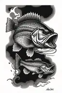 bass fishing   tattoo design idea