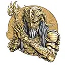 Shaka Knight of Virgo from Saint Seya praying 1986 tattoo design idea