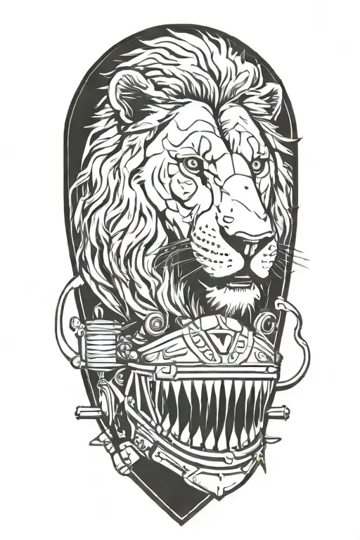 lion, hockey,champion, astrology, religion tattoo design idea