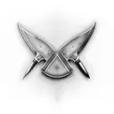 butcher knife tattoo design idea