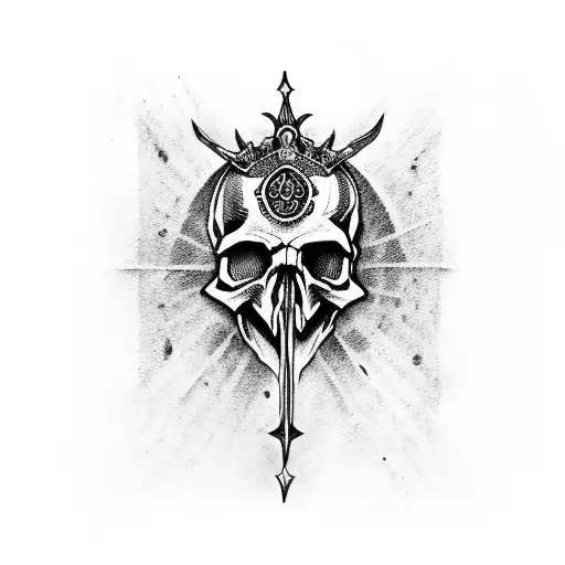 Ace of Spades with skull tattoo design idea