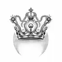 crown in a loop tattoo design idea