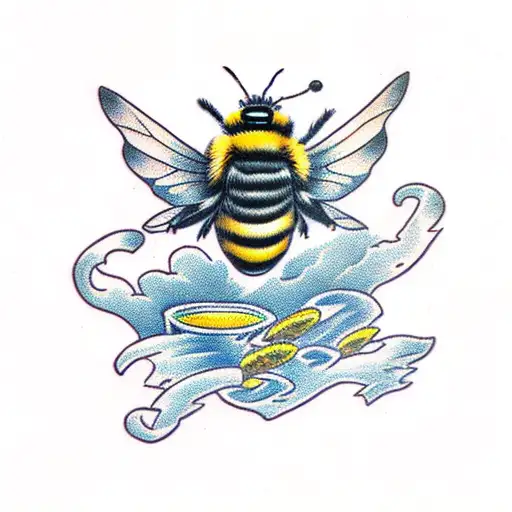 Bumblebee tattoo design idea