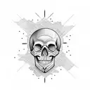 skull and monkey tattoo design idea