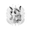 stitch riding Onewheel  tattoo design idea