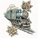 train en57 tattoo design idea