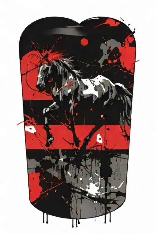 dark horse tattoo design idea