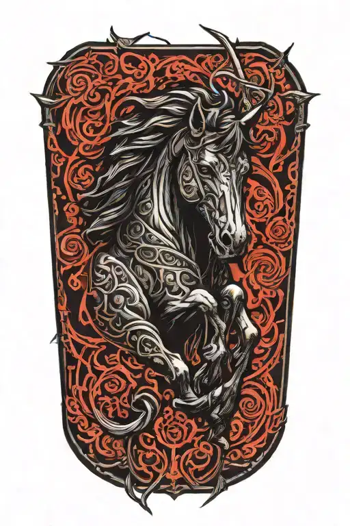 dark horse tattoo design idea
