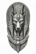 Anubis Egyptian tattoo design idea
