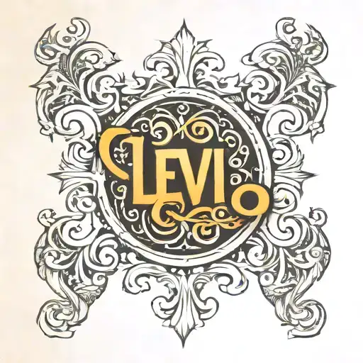 ambigram tattoo design featuring the name levi and anne  tattoo design idea