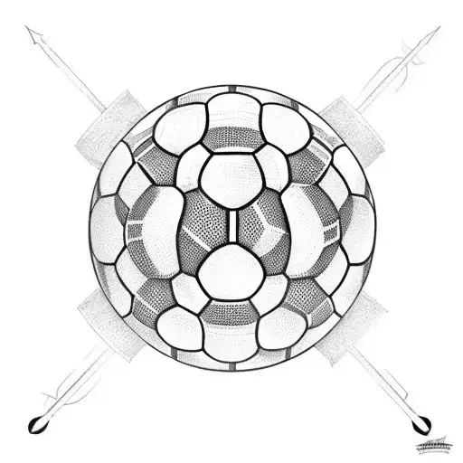 A Newcastle logo combined with a soccer ball and musical staff tattoo design idea