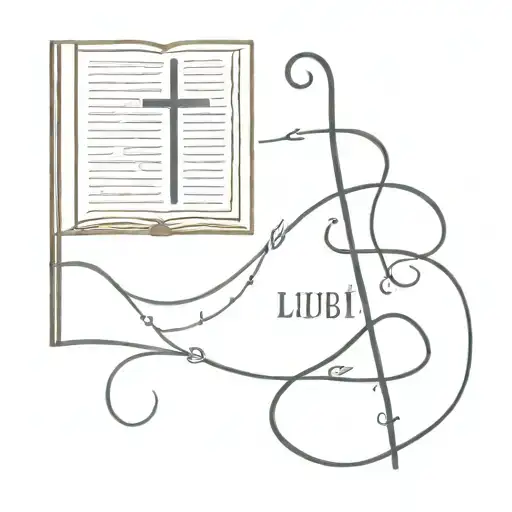 holy bible written below grandpa luiz tattoo design idea