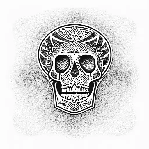 Skull tattoo design idea