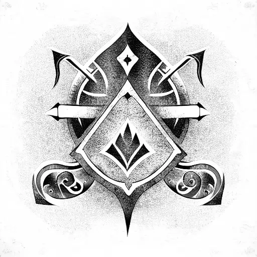 Shield tattoo design idea