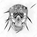 Skull tattoo design idea