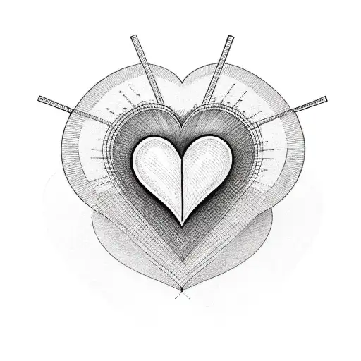 a heart outline with only one line  with the letters J,D and L included in the outline  tattoo design idea