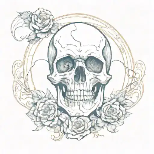 skull fuck cancer tattoo design idea