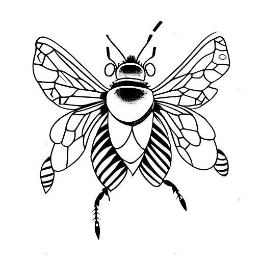 Honey Bee tattoo design idea