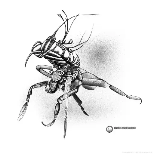 mantis shrimp tattoo design idea