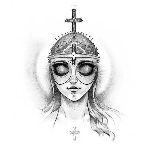 nossa senhora aparecida com o nome gabriel tattoo design idea