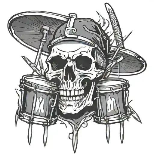 Drum Sticks\ Tattoo Idea - BlackInk AIDrum Sticks\ Tattoo Idea - BlackInk AI  