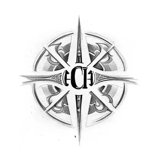 chi rho Cross tattoo design idea