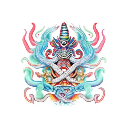 ajolote azteca  tattoo design idea