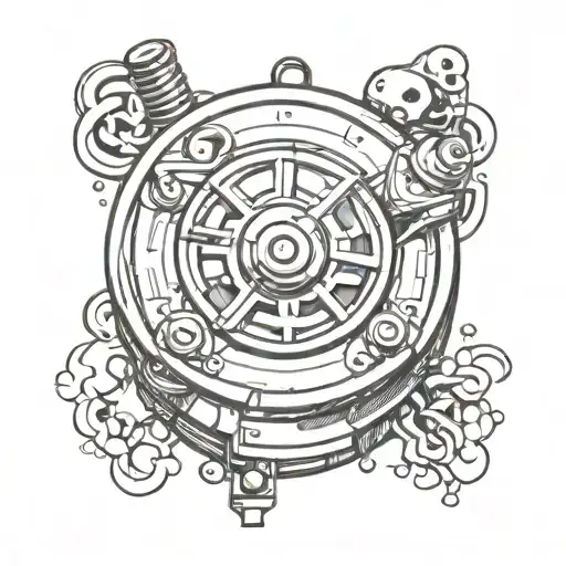 spin toys like a spinning tattoo design idea