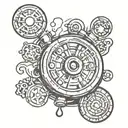 spin toys like a spinning tattoo design idea