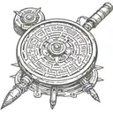 spin toys like a spinning tattoo design idea