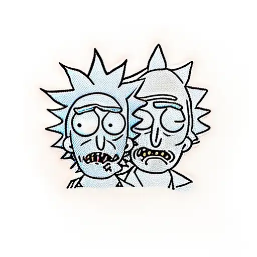 Rick and morty tattoo design idea