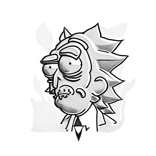 Rick and morty tattoo design idea