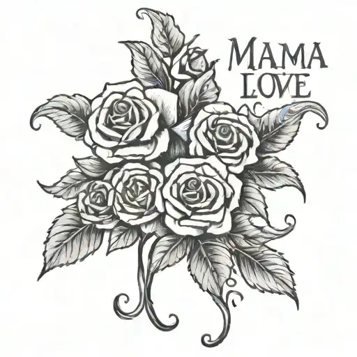 Text "MAMA LOVE YOU BUT THE TREALIR IS GOT TO GO" with howk tattoo design idea