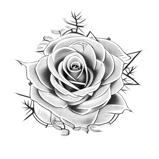brass knuckles, roses, vines, thorns tattoo design idea