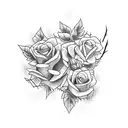 knuckles, roses, vines, thorns tattoo design idea