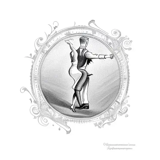 ballroom dance tattoo design idea
