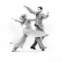 ballroom dance tattoo design idea