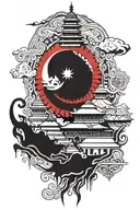 nepal flag, nepal realistic, pashupatinath temple surrounded, nepal deutibajei temple, nepal mount everest tattoo design idea