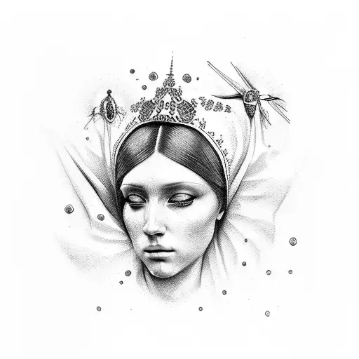 virgin mary tattoo design idea