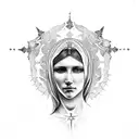 virgin mary tattoo design idea
