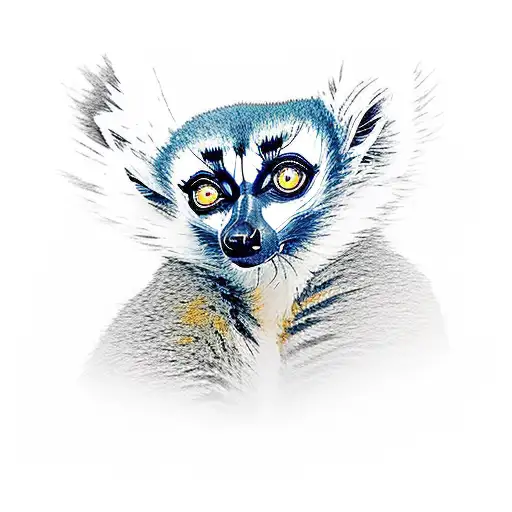 family of lemurs 3 tattoo design idea
