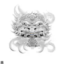 Foo Dog tattoo design idea