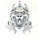 Foo Dog tattoo design idea