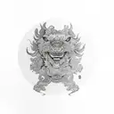 Foo Dog tattoo design idea