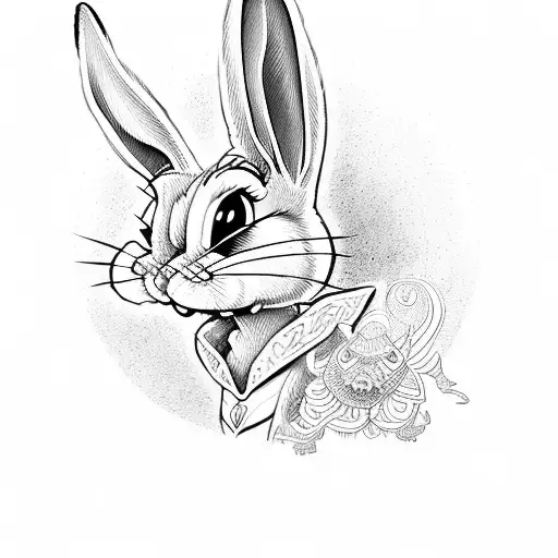 has a bugs bunny drogado  tattoo design idea