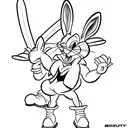 bugs bunny con un arma de 3cm tattoo design idea