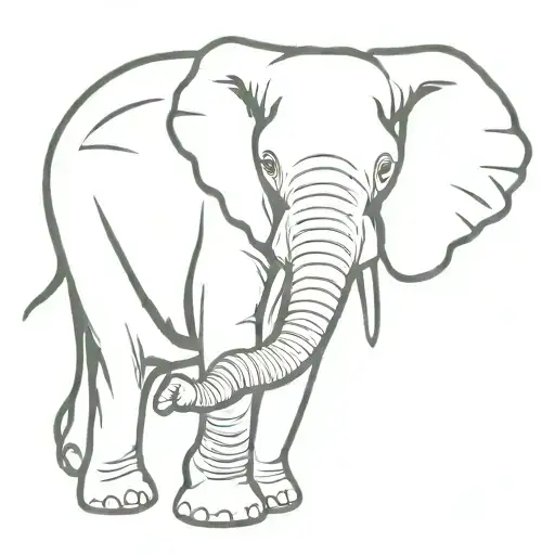 elephant calin a 4 tattoo design idea