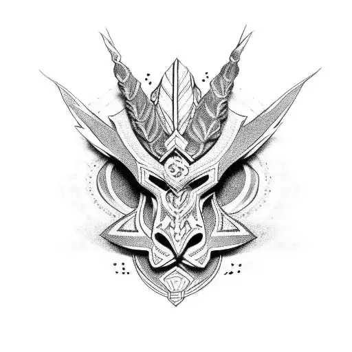 Xavante tribal brazil tattoo design idea