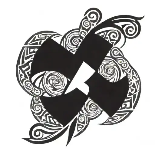 nurse symbol intertwined tattoo design idea