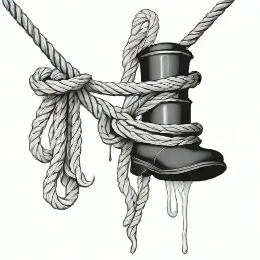 freezing place vs melting place and ropes are trying to keep them together but the rope is breaking  tattoo design idea